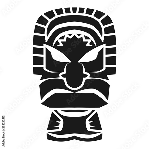 Hawaii mask idol icon. Simple illustration of hawaii mask idol vector icon for web design isolated on white background
