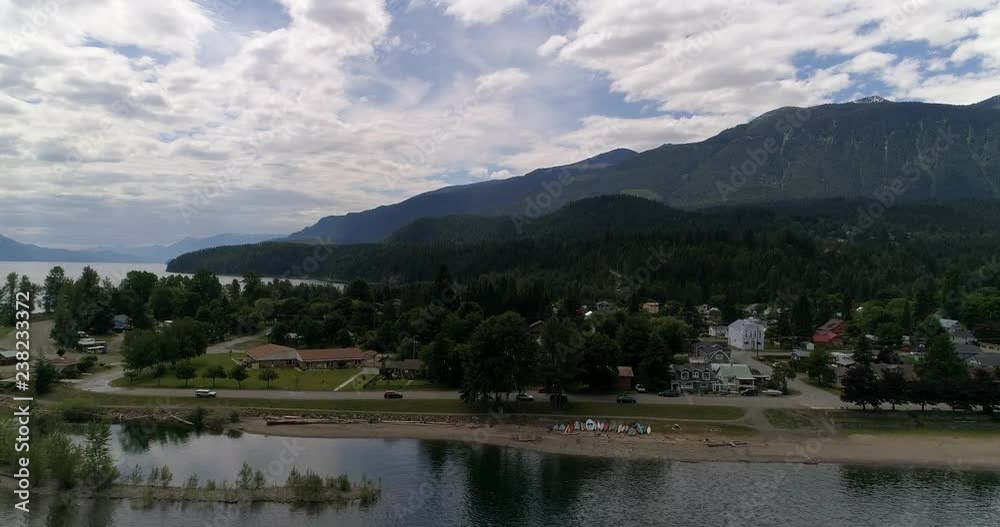 Aerial View at Mountain Lake in British Columbia, Canada. Aerial View at Mountain Lake in British Columbia, Canada.