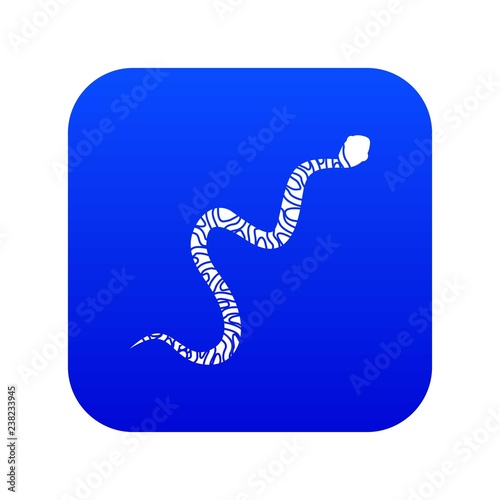 Snake wriggling icon digital blue for any design isolated on white vector illustration