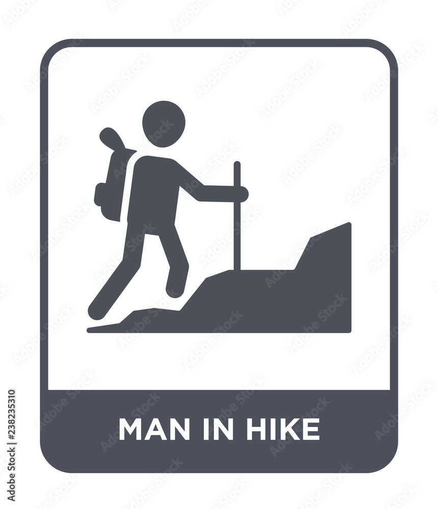 man in hike icon vector