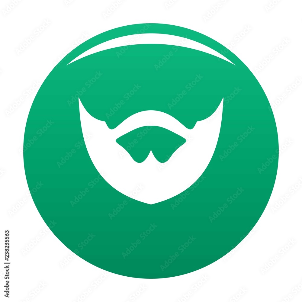 Clipped beard icon. Simple illustration of clipped beard vector icon for any design green Clipped beard icon. Simple illustration of clipped beard vector icon for any design green