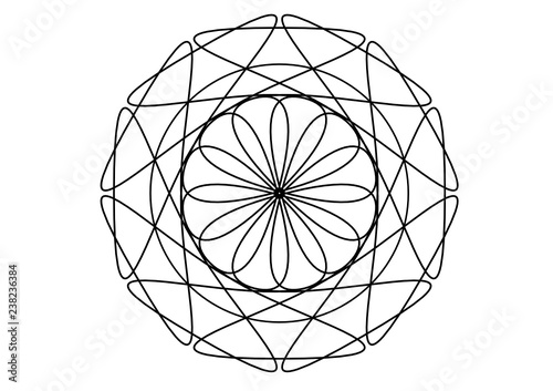 Simple Mandala for coloring