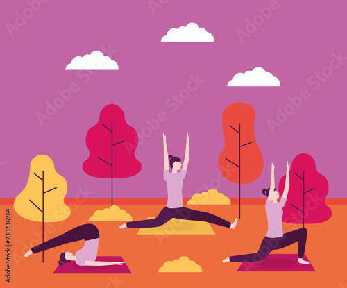 people yoga activitie