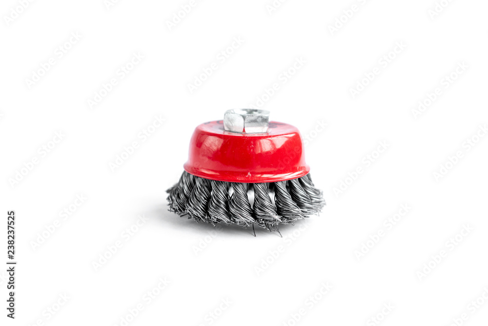 Wire brush isolated on white background. Wire brush isolated on white background.