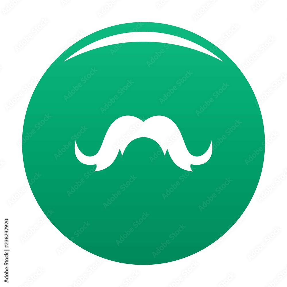 Obraz premium Human mustache icon. Simple illustration of human mustache vector icon for any design green