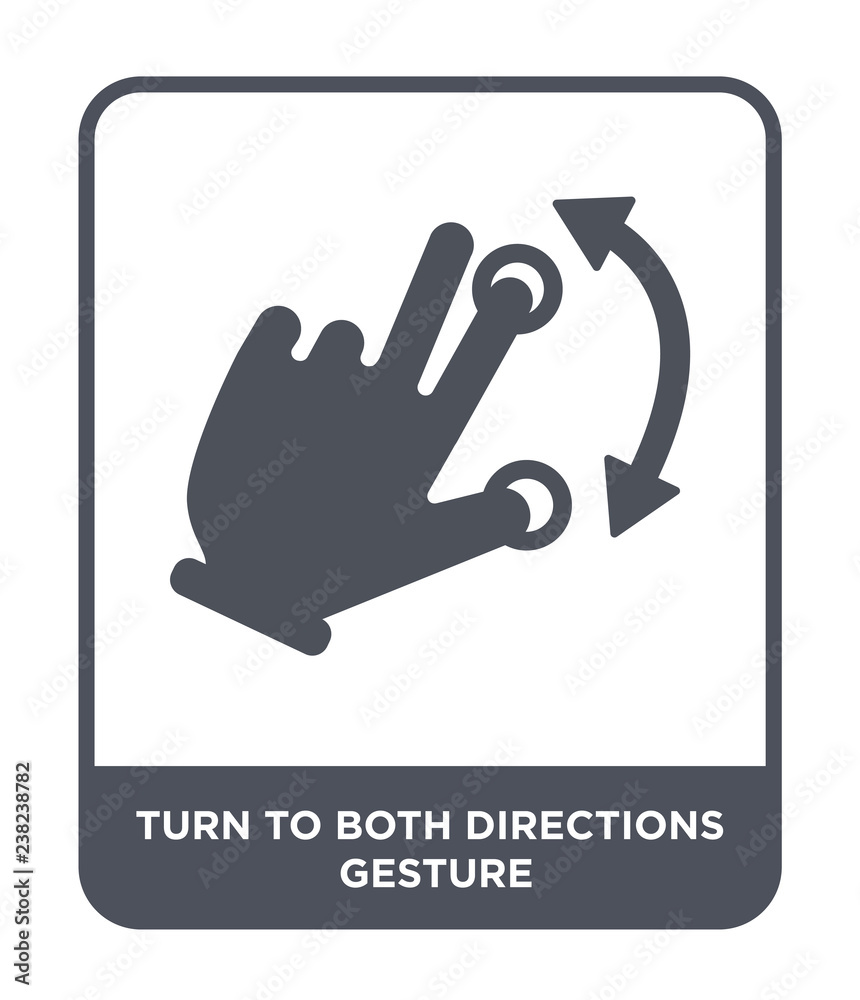 Obraz premium turn to both directions gesture icon vector