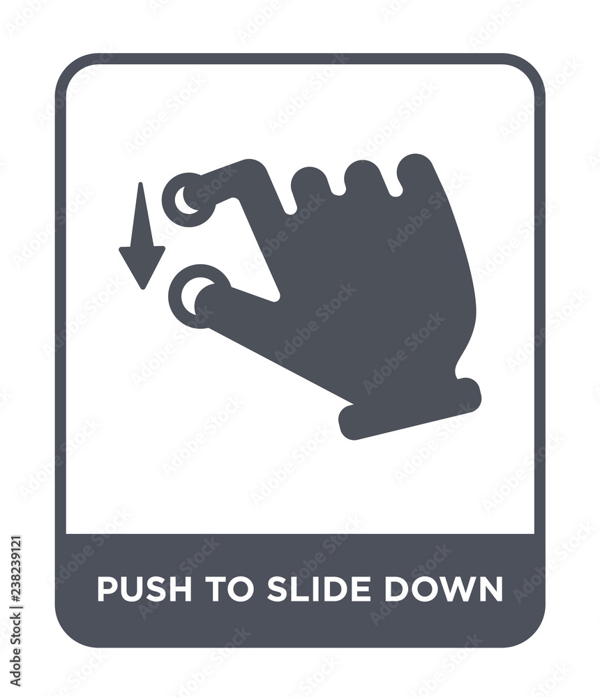 push to slide down icon vector push to slide down icon vector