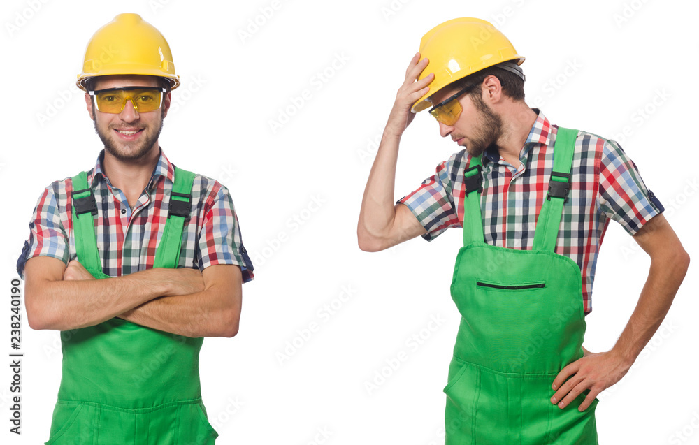 Industrial worker isolated on white Industrial worker isolated on white