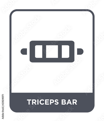 triceps bar icon vector