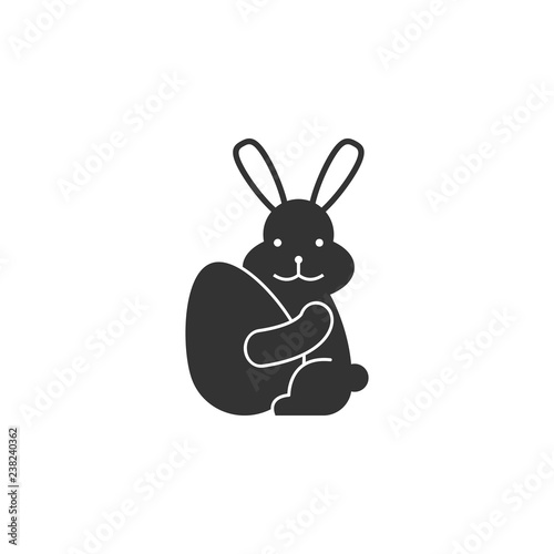 paschal rabbit, egg icon can be used for web, logo, mobile app, UI, UX