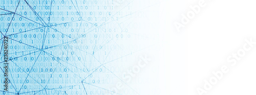 Technology background. Big data concept. Binary computer code.  Vector illustration. photo