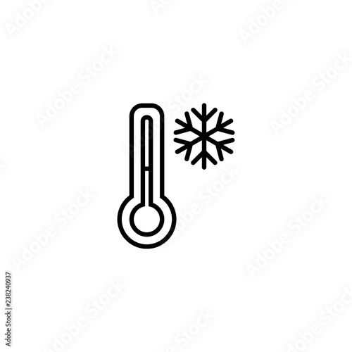 thermometer termometer temperature thin line outline icon black photo