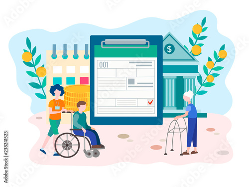 Social Security Benefits Form filling for pensioners and disabled person.