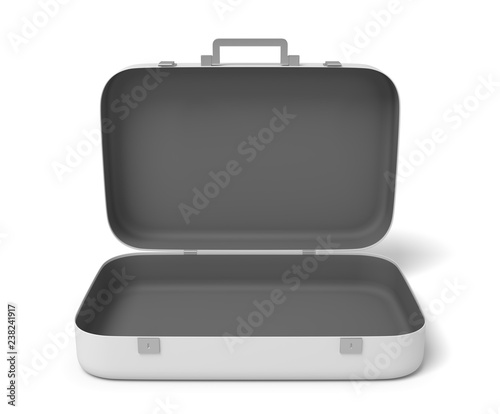 3d rendering of an empty case on a white background.