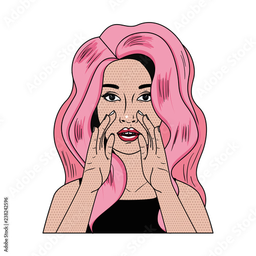 woman telling a secret avatar character