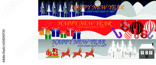 Wallpaper Mural New Year Banner Set Torontodigital.ca