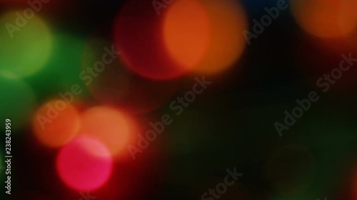 Abstract blurred Christmas lights bokeh background photo