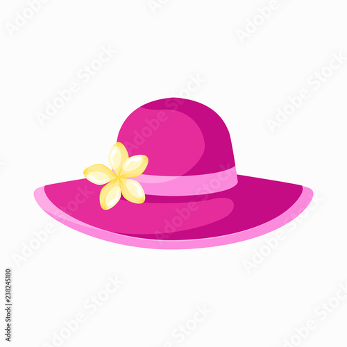 Women's hat. Fashion. Vector illustration. Graphic design. Signs and symbols for websites, web design, mobile app. EPS 10.