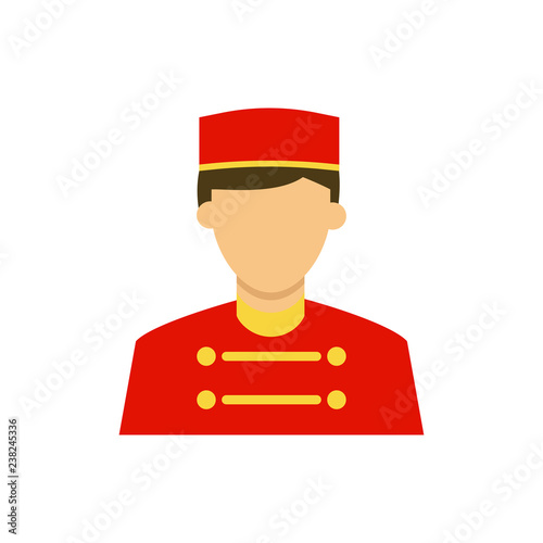 Porter. The man who wears bags at the hotel. Hotel. Vector illustration. EPS 10.