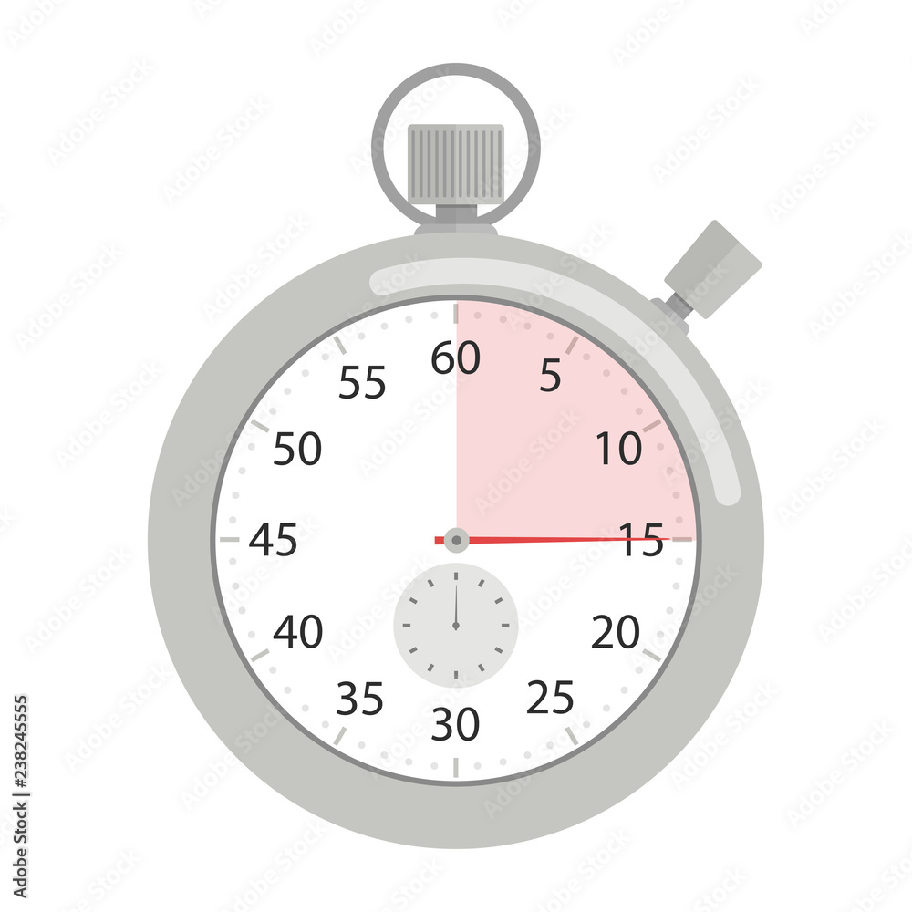 Stopwatch icon. Vector illustration in a flat style, isolated on white background. Stopwatch icon. Vector illustration in a flat style, isolated on white background.