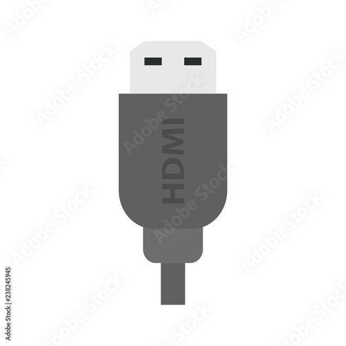 HDMI connector on a white background. Vector illustration. EPS 10.