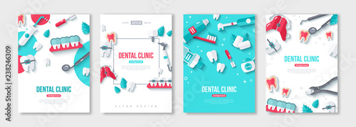 Dentistry posters set