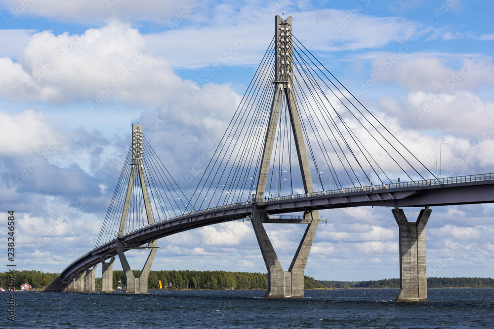 Fototapeta premium Raippaluoto bridge in Vaasa Finland