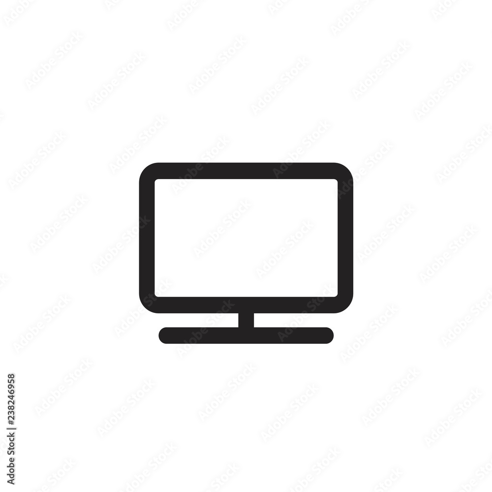 icon of the monitor. raster illustration icon of the monitor. raster illustration