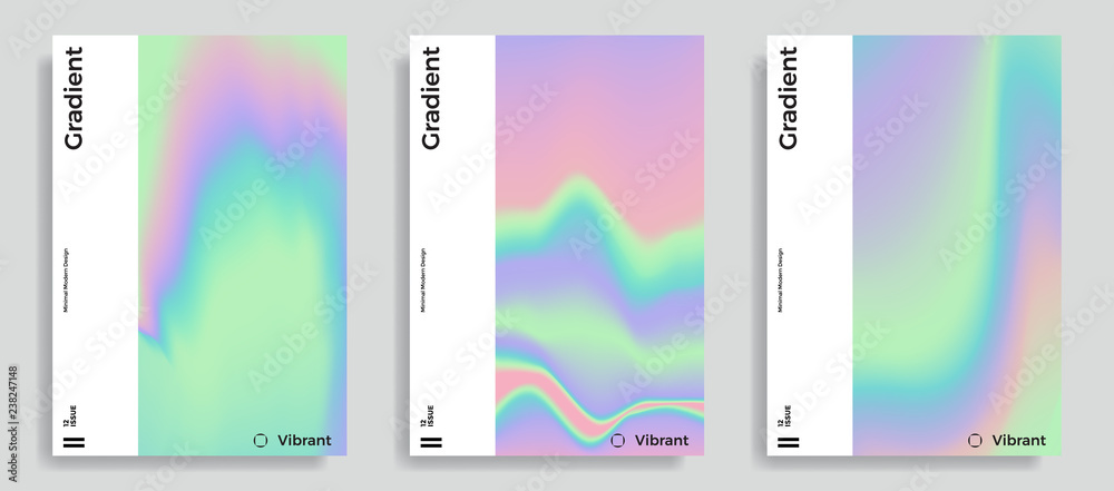 vibrant gradient holographic background - obrazy, fototapety, plakaty 