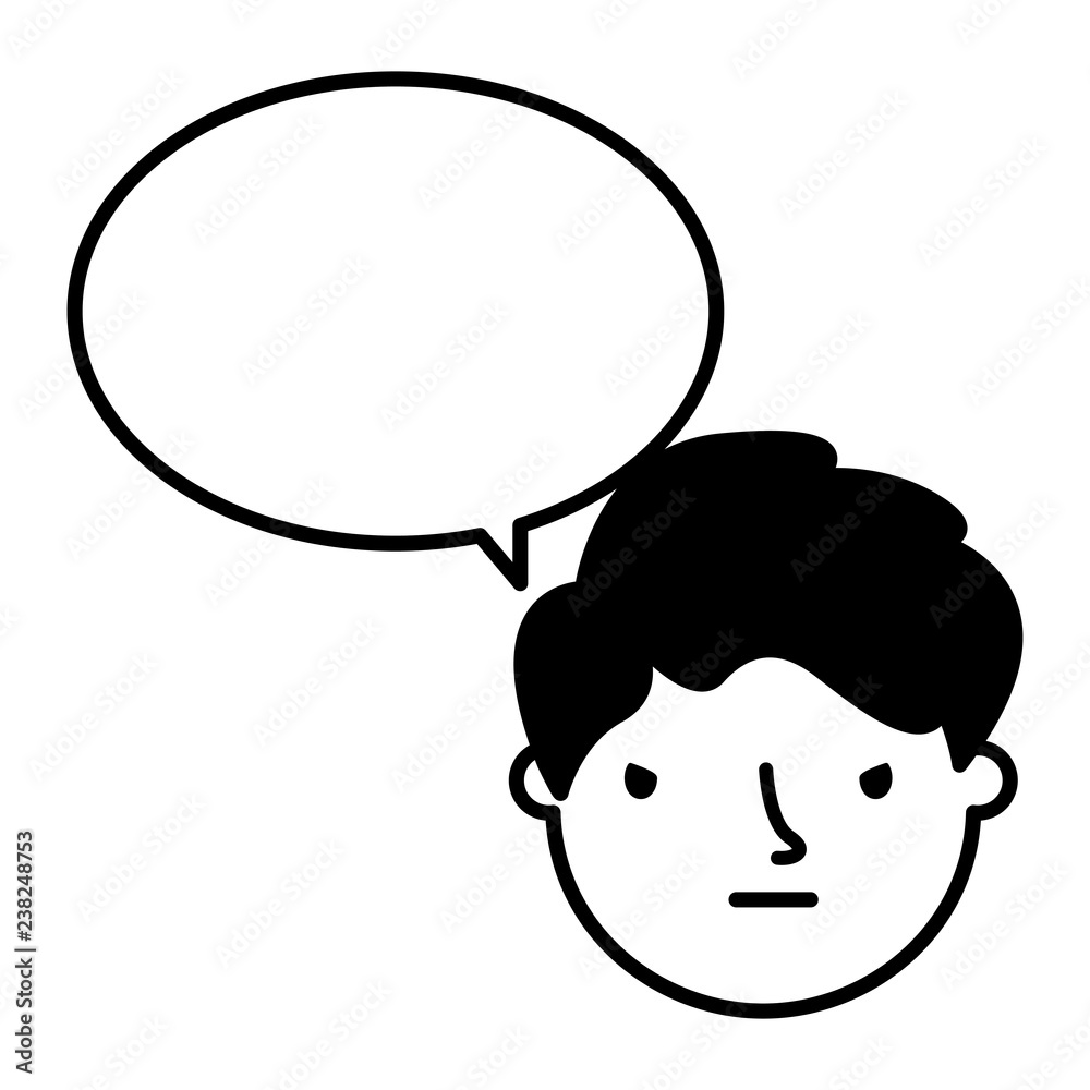 boy face sad speech bubble boy face sad speech bubble
