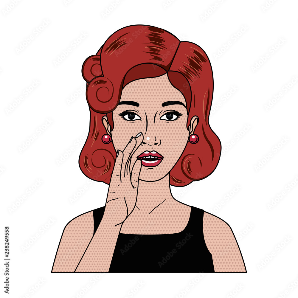 woman telling a secret avatar character woman telling a secret avatar character