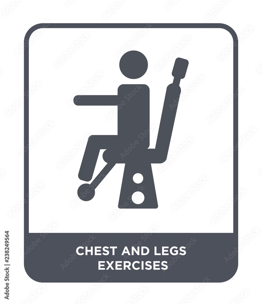 chest and legs exercises icon vector chest and legs exercises icon vector