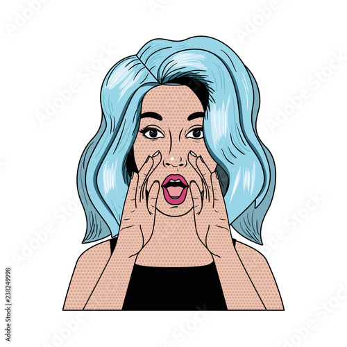 woman telling a secret avatar character