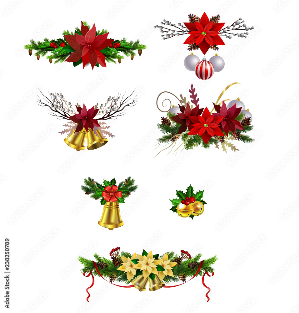 Naklejka premium Christmas elements for your designs