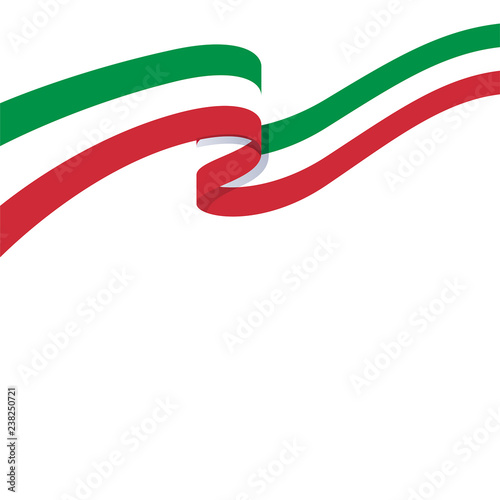 3d illustration of wavy ribbon with Italy national flag colors for your graphic and web design