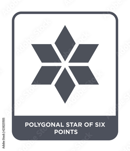 polygonal star of six points icon vector