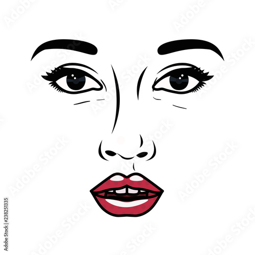woman face avatar character