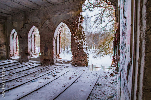 destroyed building. abandon...