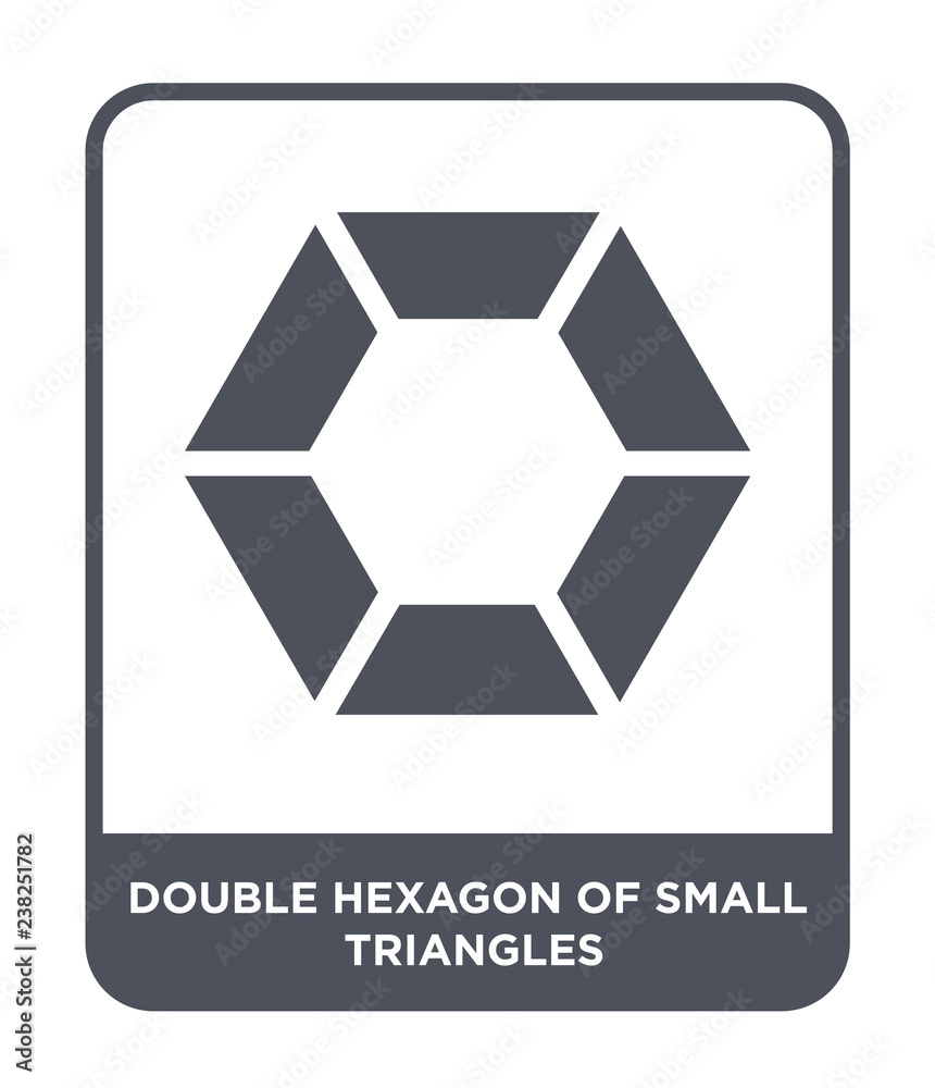 double hexagon of small triangles icon vector double hexagon of small triangles icon vector