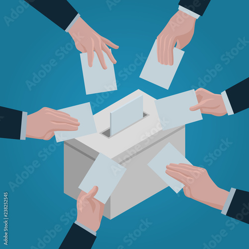 Ballot concept background. Isometric illustration of ballot vector concept background for web design