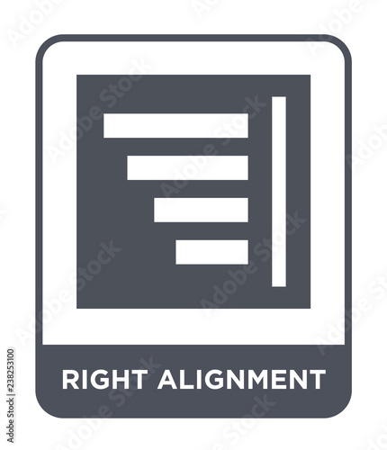 right alignment icon vector