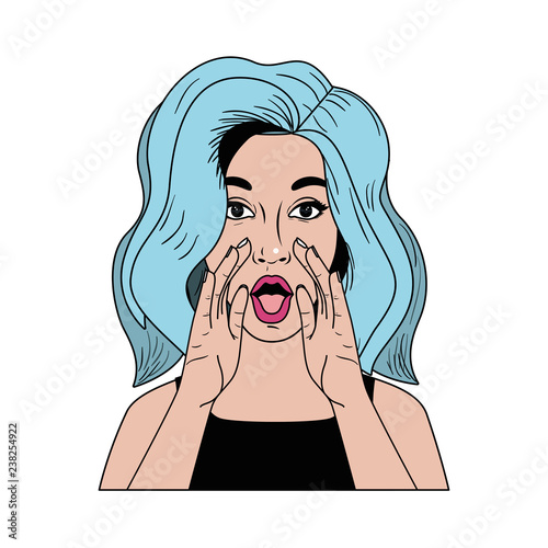woman telling a secret avatar character
