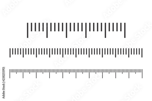 Measuring scale, markup for rulers. Vector illustration.