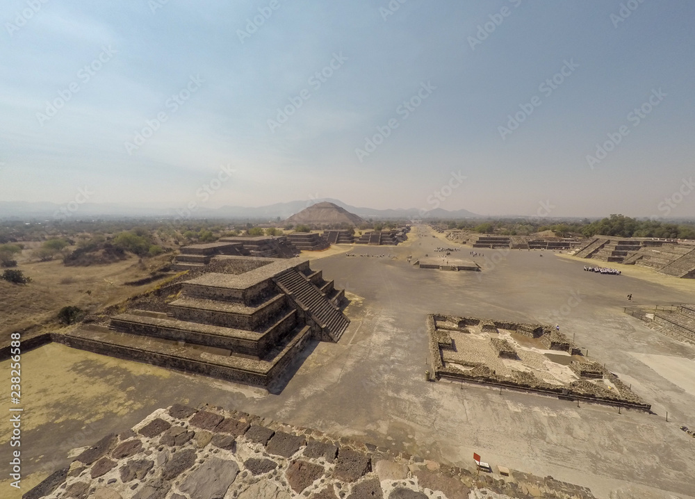 Teotihuacan pyramid of the sun from pyramid of the moon