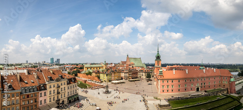 Top view of the old city in Warsaw
