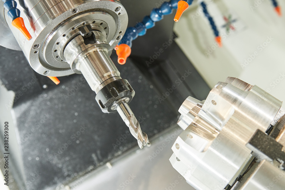 milling CNC machine tool with mill. metal machining milling CNC machine tool with mill. metal machining