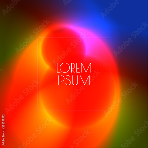 Abstract vector background with mixed bright colorful flowing shapes.  Trendy modern design.
