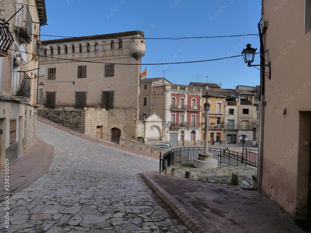 Huesca. Village of Fonz. Aragon. Spain