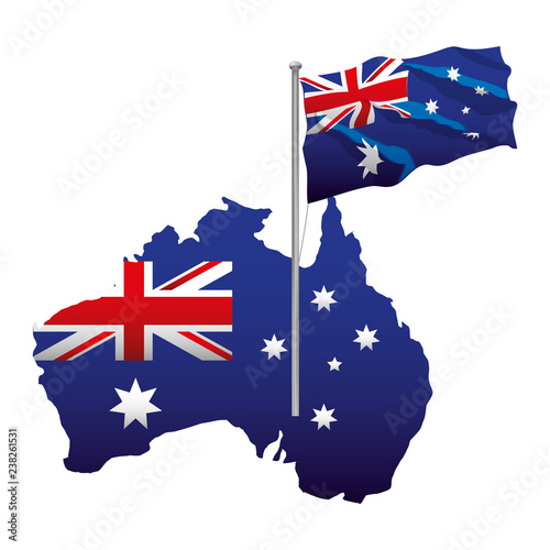 australian flag map