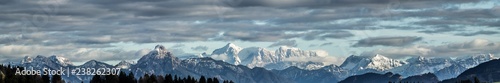 alps winter mountain landscape panorama photo